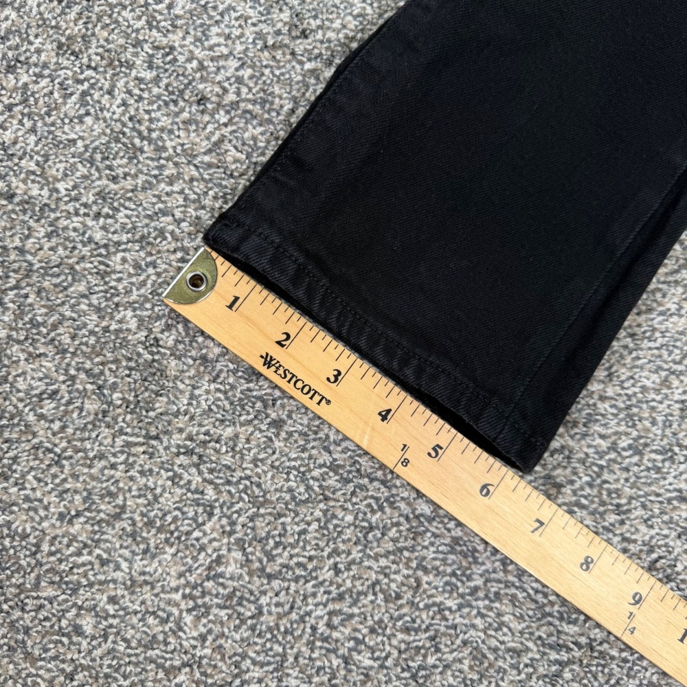 Uniqlo Selvedge Denim Jeans Mens 30 Black Slim Fit Straight Leg Stretch Red Line - Picture 13 of 14